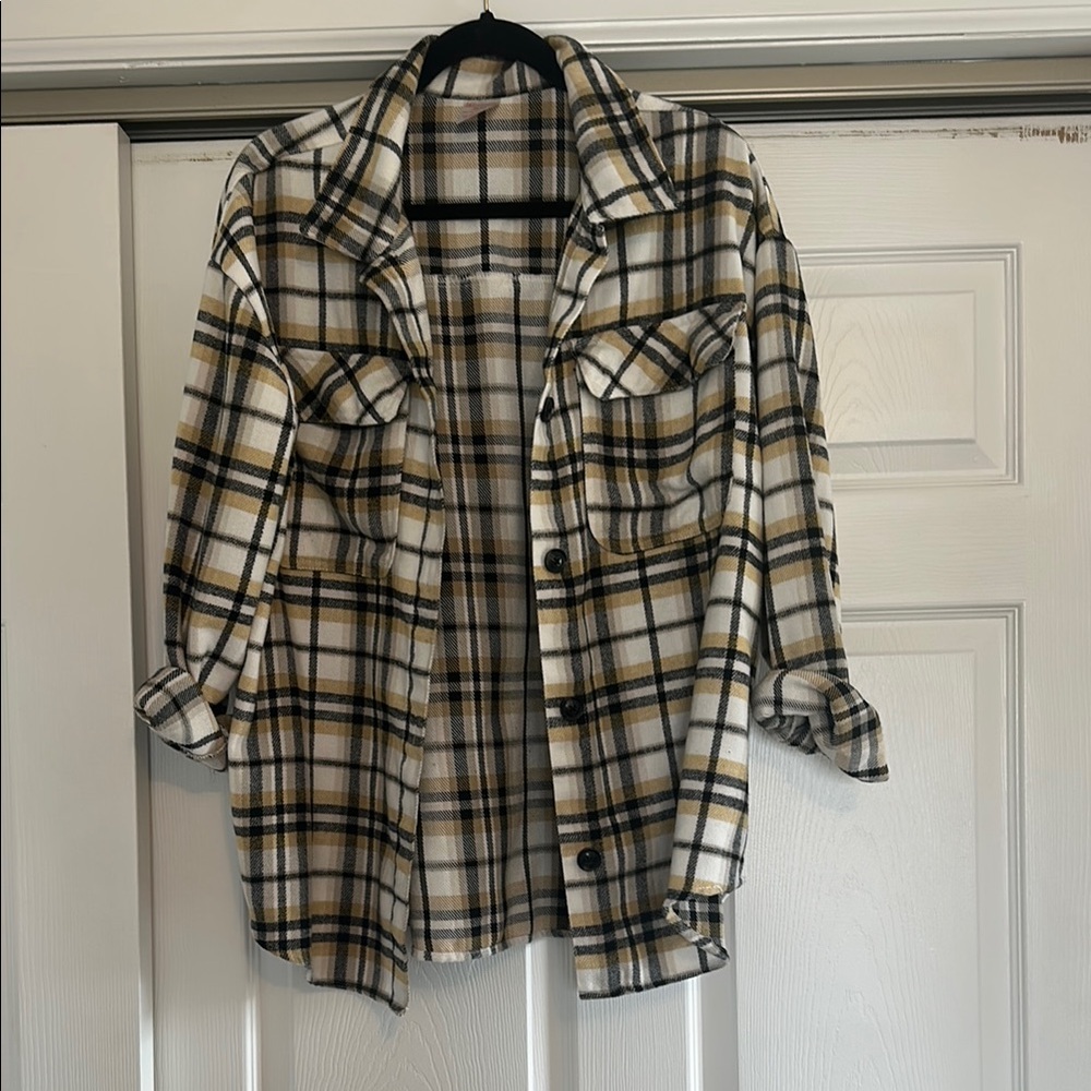 Plaid Button-Up Women's Shacket